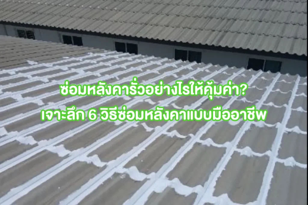 ซ่อมหลังคารั่วอย่างไรให้คุ้มค่า? เจาะลึก 6 วิธีซ่อมหลังคาแบบมืออาชีพ